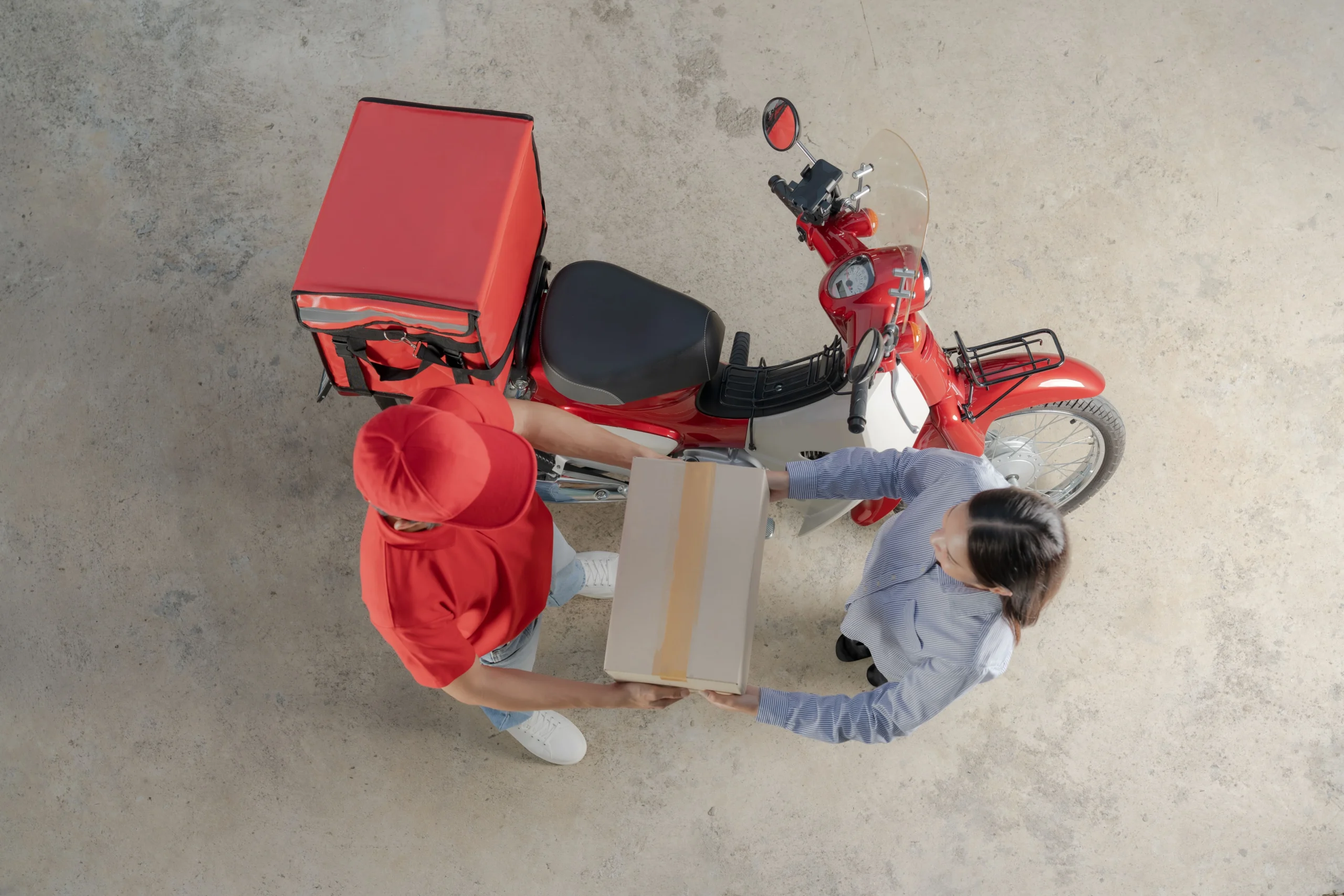 Gig economy worker delivering a package